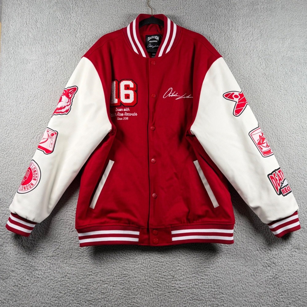 NWT Death Row Records October London Varsity Jacket Red White Crooks Castles 3XL